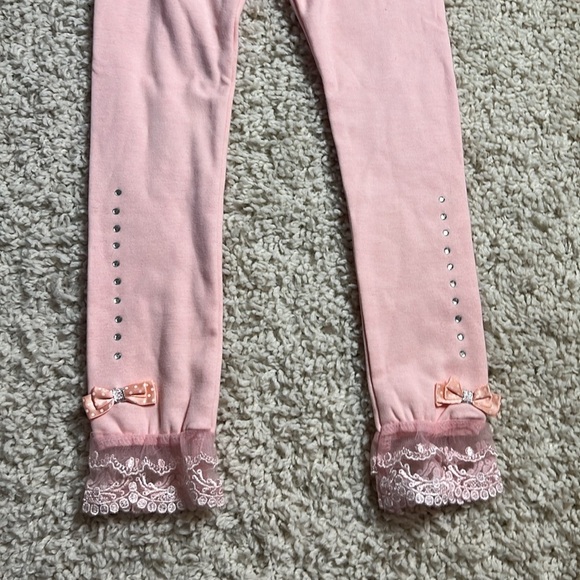 GIRLS ML KIDS LEGGINGS SIZE 4-5 PINK PREOWNED - Picture 3 of 8